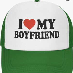 I Love Heart My Boyfriend Hat Unisex Adult Trucker Hats Adjustable Cap NWT